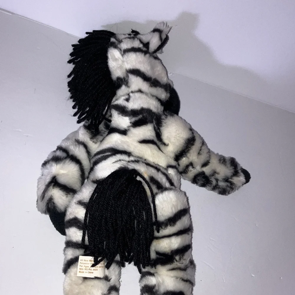 Zooglies‎ Zebra Plush Toy Movable Arms & Legs  18”